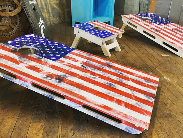 American Flag Cornhole Board