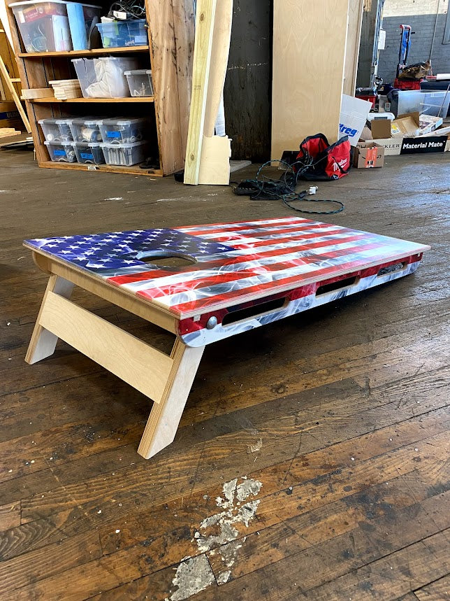 American Flag Cornhole Board