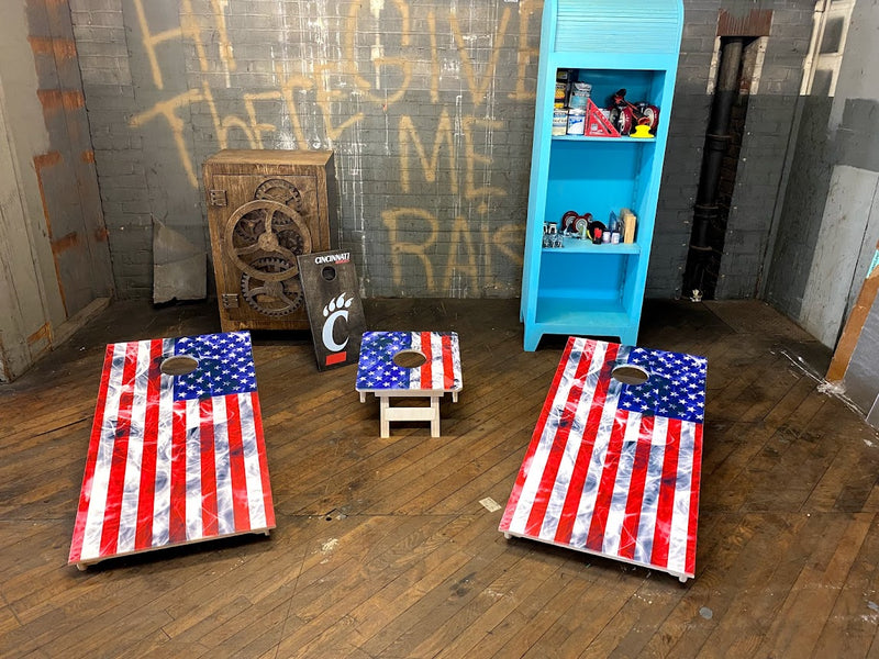 American Flag Cornhole Board