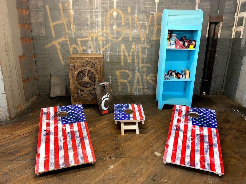 American Flag Cornhole Board