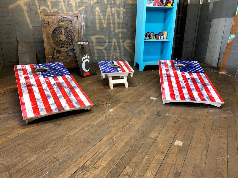 American Flag Cornhole Board