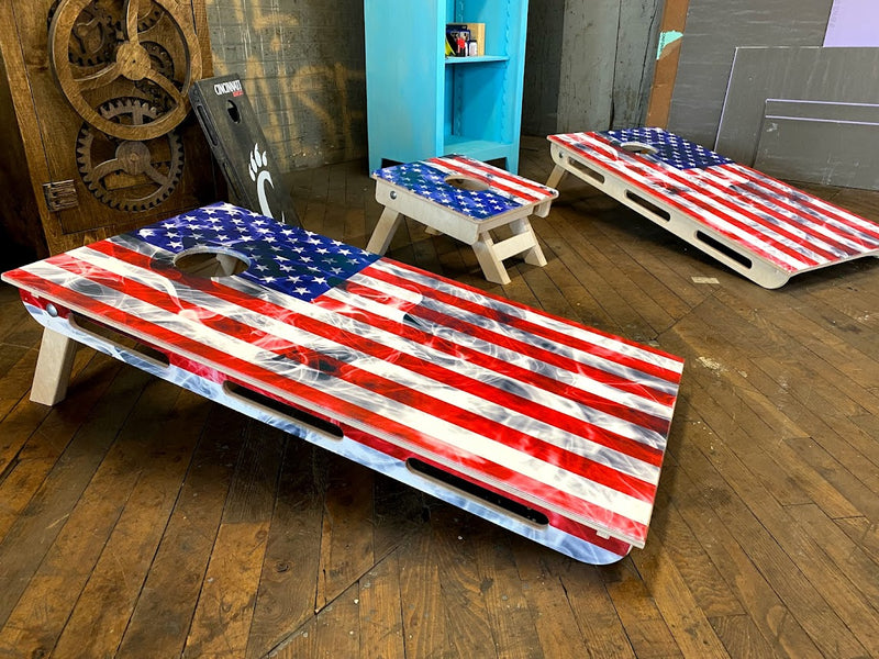 American Flag Cornhole Board